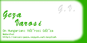 geza varosi business card